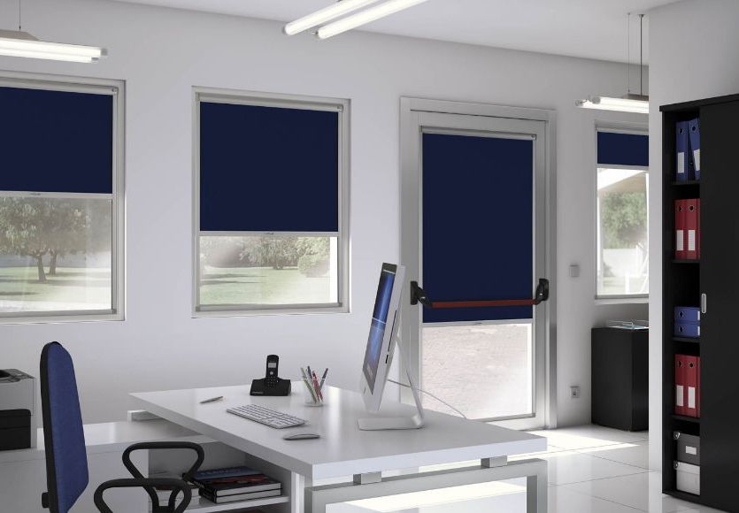 cortinas plegables azules